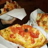 A Bari Vecchia ci sono tre panifici che � impossibile non citare: Santa Teresa, Fiore e Santa Rita. I primi due vendono una focaccia leggermente pi� alta e morbida (questa in foto � quella di Fiore), il terzo invece la propone pi� sottile e croccante